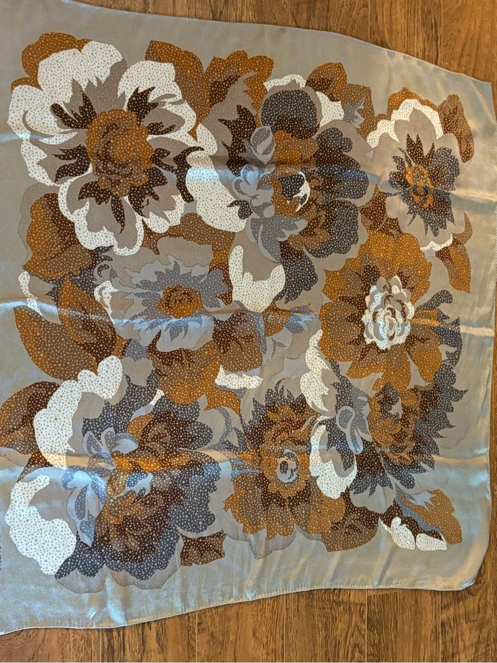 Vintage Adrienne Vittadini Silk Floral Scarf